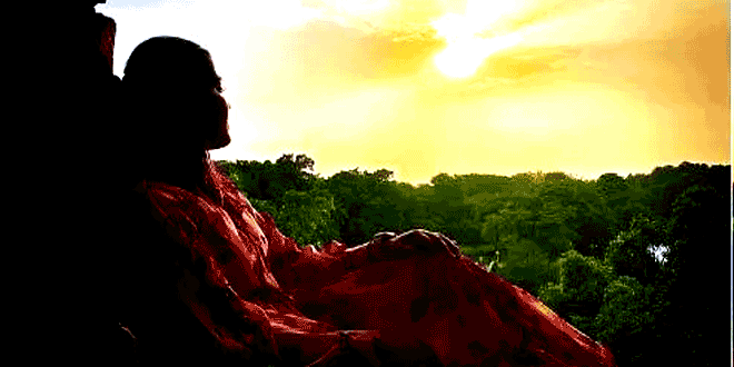 Sunset at the end of the day