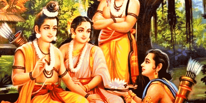 Bharat Takes the paduka of Shri Ram from Saket Maha Kavya