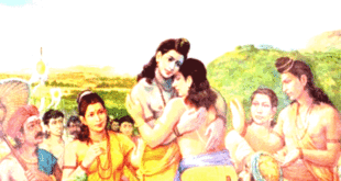 Bharat meets Lord Rama to request a return to Ayodhya