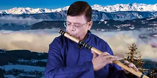 Rajiv K. Saxena Playing Flute